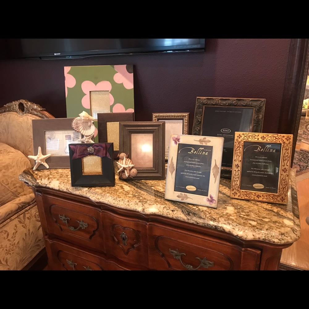 Collection of Authentic Hand-Painted Photo Frames